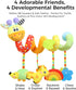 0-6-12 Carseat Toys Hanging for Babies Months, Crib Toy Hanging Plush Spiral Car Seat Toy, with Rattle, Teether