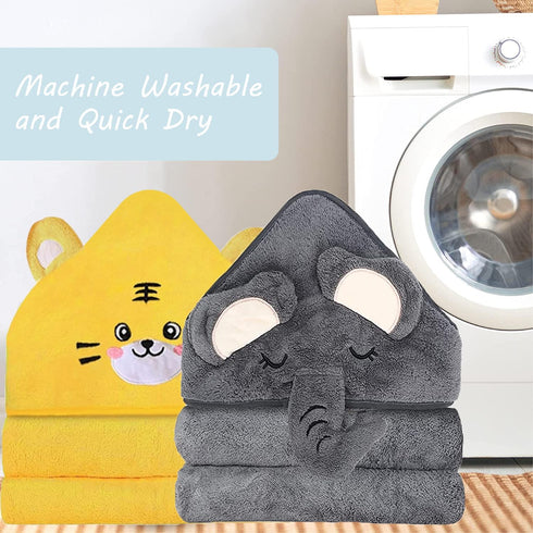 Hooded Baby Towels - Premium Ultra Soft Organic Baby Bath Towel Absorbent and Hypoallergenic Towels for Baby Boy Girl