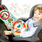 COVTOY Baby Car Seat Toys for Infants with Mirror, Steering Wheel, Music
