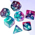 QiAN SiMAi Set| Set Galaxy Dice Dark Green Mix Purple Crystal DND Dice for Board Game