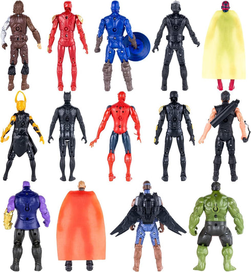 14 pcs Superhero Action Figures Set, 6.5-inch Collectible Models, Exclusive Toys for Kids