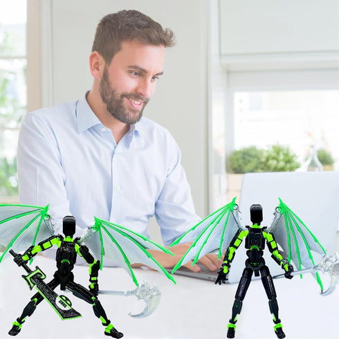 T13 Action Figure Set, Assembly Completed Titan 13 Action Figures, 3D Printed Movable Robot Toy for Kids Adults