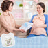 20 Toulite Pcs White Bibs for Baby Washable Reusable Waterproof Cotton Feeder Bibs with Double Sided Design for Baby