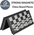 Mini Travel Chess Set Magnetic Vikutu, 5.11 Inches Portable Small Folding Chess Board