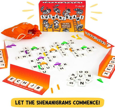 Shenanigrams! The Mega-Mischievous Word Game for Kids, Teens & Adults - Fast Family Party Game for Travel