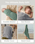 2 Pack 100% Kids,37.5"x37.5",Soft Yoofoss Hooded Baby Towels for Newborn Muslin Organic Cotton Baby Bath Towel