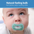 Symmetrical 6-18m, 3 Pack Dr. Brown's Advantage One-Piece Silicone Baby Pacifier, Fully Soother, Dark
