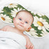 YETTASBIN Daisy Flower Muslin Baby Burp Cloth, Super Soft Absorbent Cotton Burp Rag Baby Bibs Feeding Cloth for Newborn