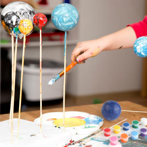 64 13 3-5, PCS Solar System Project Kit, Solar System Model Kit with Mix Foam Balls, Solar System Toys for Kids Learn