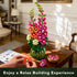 Set 974PCS CUBIMANA Flowers Botanicals Alcea Rosea Building for Adults - Artificial Bonsai Plant for Home Office Dcor