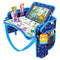 Car Seat Tray for Toddler - Waterproof Kids Travel Table Top - Road Trip Essentials - Lap Desk with Storage (Blue)
