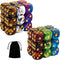 LAMJAM 36 Pieces 16mm Marble D6 Dice 6 Sided Dice Set Round Corner