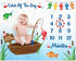 Gone Fishing Baby Monthly Milestone Blanket, Little Fisherman Bobber Photo Prop Ideas for Newborn Boy & Girl, 40" X 50"