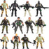 US Army Men and SWAT Team Toy Soldiers Action Figures Playset with Military Weapons Accessories, 12Pcs