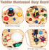 1-3,Montessori 1 2 3 LED Busy Board for Toddlers Toy with Key Switch, Light Up Wood Activity Sensory Board for Fine