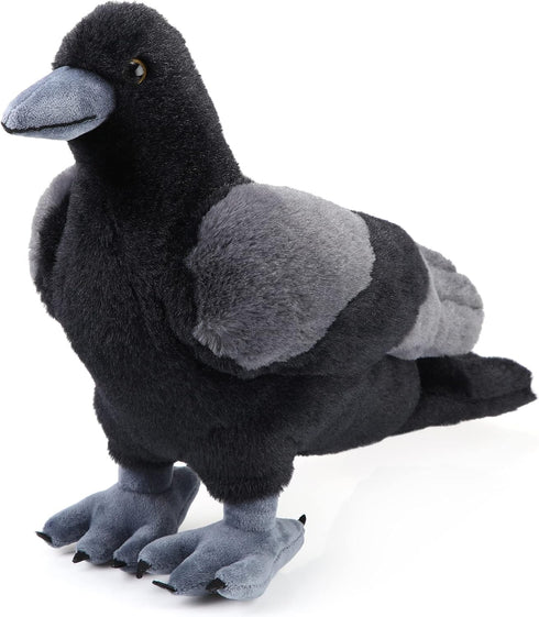 Aoriher 12 Inch Crow Plush Stuffed Animal - Soft Black Fluffy Toy for Home Decoration and Party Favors