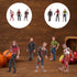 Zerodeko 12 PCS Toy Zombie Action Figures – Movable Mini Zombie Figurines for Presents, Decoration, and Party Favors
