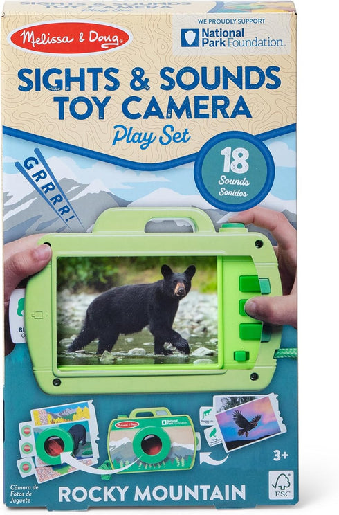 Melissa & Doug Rocky Mountain National Park Sights and Sounds Wooden Toy Camera Play Set - FSC Certified