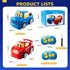 WATUDOU 1-3 2-4 3-5, 2 Pack 2.4 2 3 4 5 6 Remote Control Car for Toddlers Cartoon GHz RC Cars for Kids, Electric Hobby