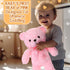 16 Inches Girl's First Bear Plush, Soft Cute Bear with Bow, Birthday Gifts for Girls