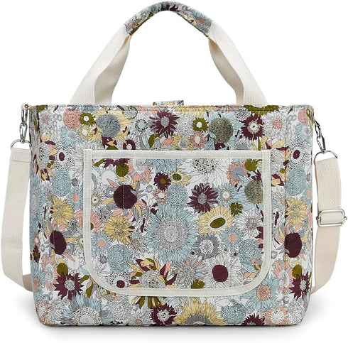 Diaper Bag Tote - Classic Floral Large Capacity Diaper Caddy Tote Bag