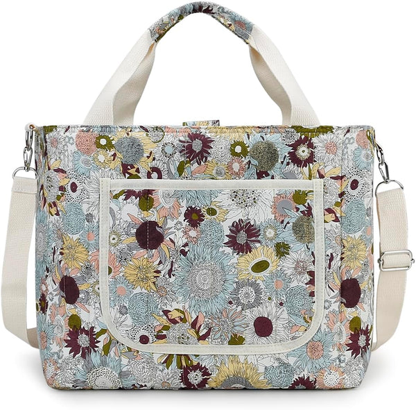 Diaper Bag Tote - Classic Floral Large Capacity Diaper Caddy Tote Bag