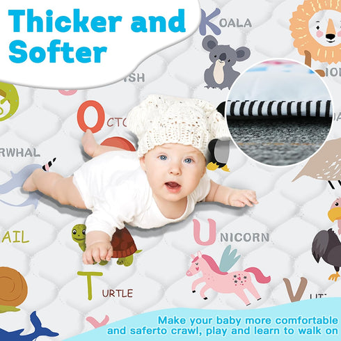 71" 59" Baby Play MatThick Soft X Playpen mat, Non-Slip and Machine Washable Baby Play Mats for FloorCrawling Mat
