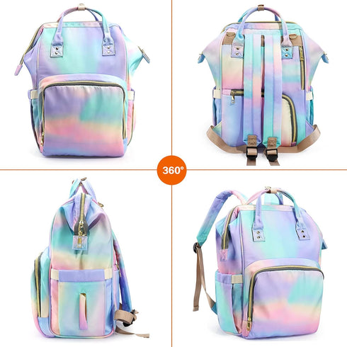 Backpack Backpack Diaper Bag for Mom & Dad, Multifunction Waterproof Baby Changing Bags, Large Nappy Bag