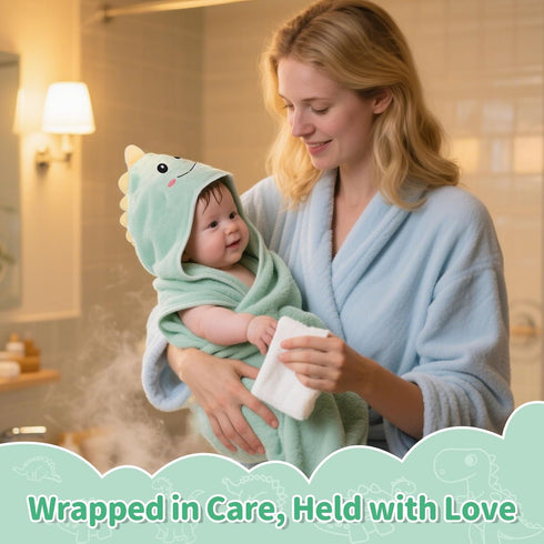 13pcs, Set Set. Saranna Baby Hooded Towels for Newborn Soft Baby Bath Towels and Washcloths for Toddlers, Infant Towels