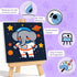 ajepon 4 Pack 5-8, (8X8inch) Paint by Numbers Kit for Kids with Frame - Animals Paint by Number for Kids, Space Animals