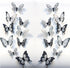 Butterfly Wall Stickers Decal - 36 PCS 3D Black and White Butterfly Stickers with Adhesive for Baby Kids Bedroom