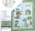 TrenD'Lay 4 set set Piece - Includes Comforter, Fitted sheet, Crib skirt and Bib. Unisex Baby Dinosaurs Crib bedding