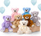 MorisMos Bulk Teddy Bear Stuffed Animals, 7-Pack 14‘’ Teddy Bears in 7 Colors for Baby Shower, Birthday, Christmas
