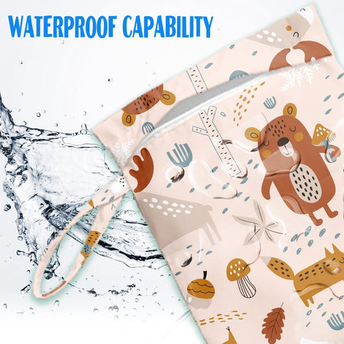 HDHBP Wet Bag for Baby Swimsuit Dirty Clothes Diaper Yoga Gym, Wet Dry Bag, Beach Vacation Essential for Travel Poor