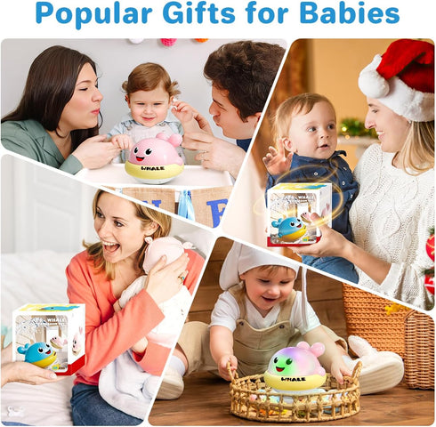1-3, 1 2 3 1 2 3 Bath Toys for Kids Age Light Up Baby Bath Toys for Year Old Girl, Pool Water Toys for Toddlers Whale