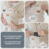 Stylish Beige & Gold Baby Carrier Wrap: Comfortable, Soft & Supportive, Adjustable Ring Sling for Mom & Dad, Ideal