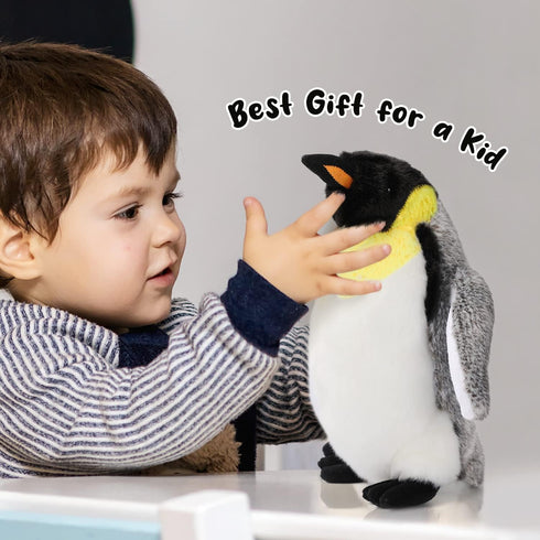 10" Penguin Plush Toy, Soft Fluffy Stuffed Animal Doll, Hugging Toy for Every Age & Occasion