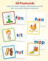 Coogam Wooden Short Vowel Reading Letters Sorting Spelling Games, CVC Words Learning Flashcards for Kids 3-5
