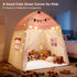 Setup 3-12 59x39x59 Kids Play Tent Indoor Teepee: Princess Castle Reading Nook with Mat Lights Carry Bag Mesh Windows