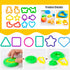 Playdough Tools Set for Kids, 32 PCS Play Dough Tools Kit with Molds, Rollers, Extruder, Cutter, Scissor in Random Color