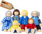 Goki Dollhouse Family Set - 6 Poseable Mini Dolls for Dollhouse Accessories