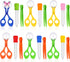 18 Pieces Fine Motor Skill Toys, 6 Handy Scoopers, 6 Jumbo Tweezers, 6 Rubber Tipped Droppers for Science Learning