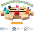 Set 9 100-Sheet 2-8 Mexican Train Dominoes Accessories with Wooden Hub (Felted Bottom) - Includes Metal Train Markers