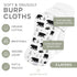 4 Pack Organic Burp Cloths for Baby Boys and Girls with Bag - XLarge Absorbent Burping Clothes, Newborn Towel, Milk