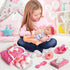 Set 12" 17pcs 3 4 5 6 7 Golray Girl Baby Doll Stroller Toy with Baby Doll & Baby Doll Accessories