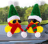 Christmas Rubber Ducks Car Ornaments, Mini Yellow Duck Dashboard Decorations with Hat, Scarf, Sunglasses - 2 Inches (C5)
