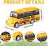 12 Pcs School Bus Toy, Back to School Pull Back Bright Yellow Bus for Girls and Boys Classroom Gift