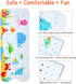 Large Kids Bath Mat for Tub, 40 x 16 Inch Non-Slip Cartoon Whale Anti-Slip Mat for Toddler Baby Bathtub