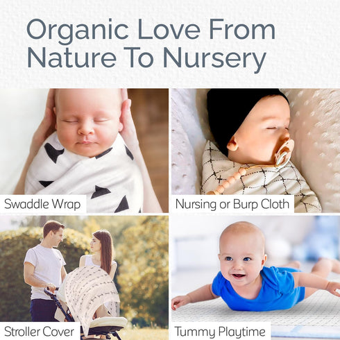 4-Pack KiddyCare Baby Muslin Swaddle Nursery Blanket for Newborns | Bab Blankets for Boys/girls | Baby Cotton Blanket