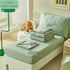 4 Set Set Set DuShow Green Piece Toddler Bedding for Boys Girls,Embroidery Microfiber Crib Bed Sheets Soft Boho